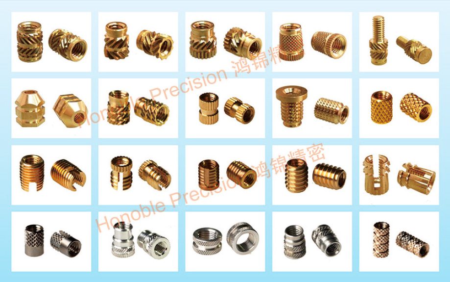 Hexagonal Hex Drive Stainless Steel Brass Threaded Self Tapping Insert Nuts For Hard Woods